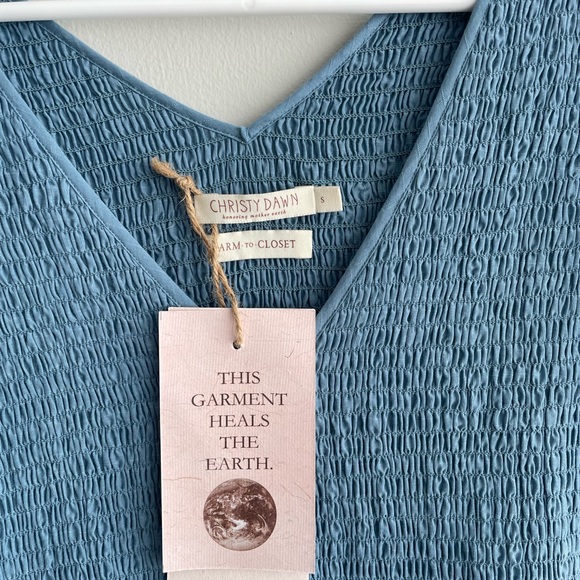 Christy Dawn Blue Smocked Dress - Picture 2 of 5